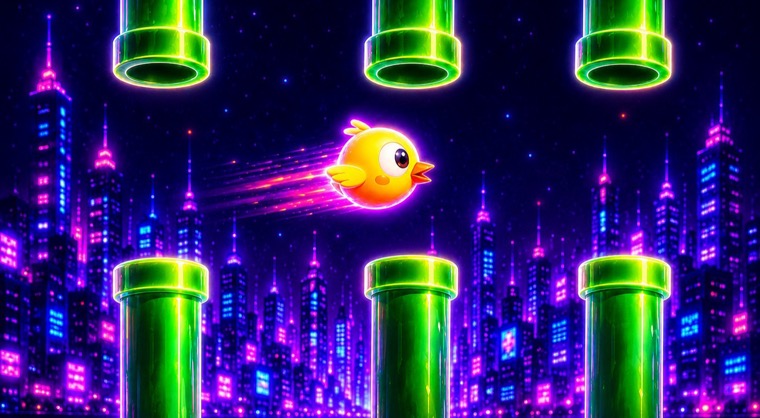 Play Neon Flight offline on a plane