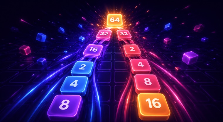 Play 2048 offline on a plane